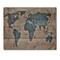 Designart - Ancient Map of The World I - Rustic Print on Natural Pine Wood